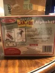 Melissa & Doug 26 Puzzle Cards in Wood Storage Case (Brand New & Sealed