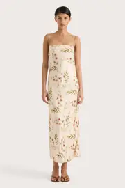 Yolaine Midi Dress Jardin Floral Blush