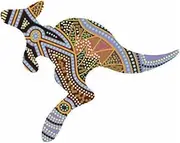 Aboriginal Fridge Magnet - Kangaroo - Made in Australia - Flexible - Guldu Season - Aboriginal Art - Indigenous, Souvenir, Gift