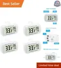 Waterproof Refrigerator Thermometer - Large LCD Screen, Max/Min Record - 4 Pack