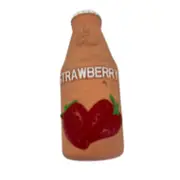 Waggly Juice Box Strawberry Squeaker Dog Toy