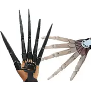 One Pair Halloween Articulated Fingers, 3d Printed Articulated Finger Extensions, With Flexible Joints - Skeleton Hands