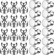 Grtard 24 Pack Fridge Magnets Whiteboard Magnets Magnetic Push Pins, Small Neodymium Magnets Push Pin Magnets for Whiteboard, Fridge, Map Magnets Refrigerator Magnets for Office, School, Locker