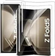 [2in1] Hydrogel Screen Protector for Samsung Galaxy Z Fold 5 5G Scratch Resistant & Fingerprint Support-Zfold5