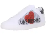 Love Moschino Women's Sneakers Low-Top Shoes Free Love White/Black