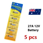5pcs 27A 12V MN27 LR27A A27 L828 V27GA Alkaline Battery Garage Car Remote Alarm