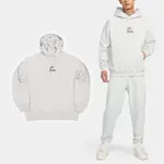 NIKE 耐吉 長袖上衣 NSW HOODIE 男 女 灰 棕 帽T 運動長袖 刺繡LOGO 寬鬆 內刷毛 FV4024-072