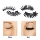 1 Pair Fake Eyelash Double Nature Universal Messy Cross Fake Eyelash Portable
