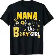 [X.Style] Nana of The Bee Day Girl Funny Bee Birthday Party ds1140 T-Shirt (S) Black