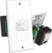TNP Wall Mount Plate Volume Control Knob - 100W Flush in Wall Volume Control for