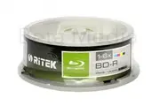 25 x Ritek Blu-ray BD-R 6x 25GB Full Hub inkjet printable blu ray BDR discs