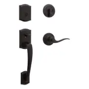 Kwikset Prescott Venetian Bronze Handleset with Deadbolt SmartKey Security