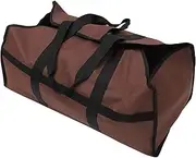 HEALEEP Wear Resistant Collapsible Firewood Bag Oxford Cloth Wood Storage Carrier with Widened Strap for for Indoor Outdoor Use