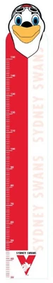 Sydney Swans Official AFL Childs Team Mascot Height Chart Decal Wall Sticker