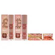 Rude Cosmetics Rude Cosmetics Kit For Women 3 Pc Kit 3 Pc Kit 0.74 oz United Peachy Nudes - 21 Pressed Pigment and Shadows Palette, 0.141 oz High Gloss Profit Lip Lacquer - Bitcoin.