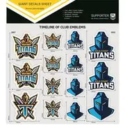 NRL Titans Giant Decals Sheet - N-GDS-TI