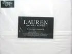 Ralph Lauren Dunham Sateen Sheets Queen Set Flat Deep Fitted Pillowcases White