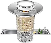 Popup Sink Drain Stopper | Bouncing Sink Filter for Shower | Anti-Clog Press Pop Up Core Drain Filter for Shower Kitchen Laundry