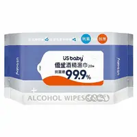 在飛比找蝦皮商城優惠-US BABY 優生 超厚型 酒精濕巾附蓋80抽／20抽／1