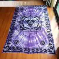 在飛比找PChome商店街優惠-紫色OM Yantra大聖壇布(掛毯，窗簾，聖壇布，雙人床單