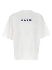 [Marni] Marni-Logo T Shirt Bianco-Uomo 50IT White