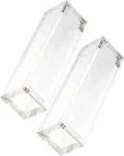 Generic Dice Case Magnetic Lid 2 Pack Acrylic Storage Boxes 16mm Dice Capacity Easy Access Compact Portable