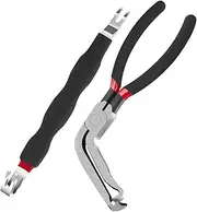 QLPQASCU Electrical Disconnect Pliers for Automotive Wire And Hose Separation Tools, Bent Black