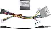 Car Wiring Harness Adapter Canbus Box Android Radio Power Cable Compatible for Compass Grand Cherokee Compatible for Dodge Grand Caravan