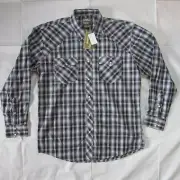 Cowboy Legend Men's XXL Long Sleeve Plaid Snap Button Up Western Shirt