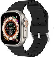 Ocean Band for Apple Watch Band 49mm 46mm 45mm 41mm 44mm 40mm 42mm 38mm Women Men, iWatch Sport Bands Silicone Breathable Bracelet Wristband for Apple Watch Ultra ultra2 Series 10 9 8 7 SE2 SE 6 5 4 3 2 1 Strap