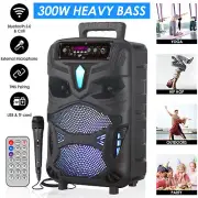 Portable Bluetooth 5.0 Speaker Subwoofer Bass Sound System Party Subwoofer + Mic