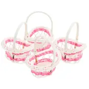 4 Pcs Big Basket for Small Baskets with Handles Mini Woven Flower