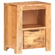 "Bedside Cabinet 15.7""x11.8""x19.7"" Solid Acacia Wood"