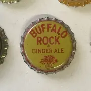 SODA bottle cap crown BUFFALO ROCK GINGER ALE cone cork ACL label top flat TAX