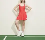 Prince Pickleball Cross-Back Pleated Tennis Dress Red Size Large NWT