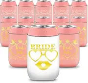 13Pack Groom and Groom's Drinking Team Wedding Can Coolers Decorations, Engagement Bachelor Party Favors Gifts for Groomsman Anniversary Party Supplies Decor Beverage Cup Bottle Can Cover Personalized