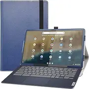 [Bige] for Lenovo IdeaPad Duet 5 Chromebook 13.3 Case,PU Leather Folio 2-Folding Stand Cover for Lenovo IdeaPad Duet 5 Chromebook 13.3" 2-in-1 Tablet,Dark Blue