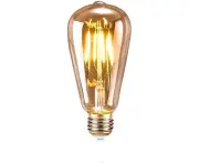 Vintage E27 Light Bulb, 1Pcs Edison LED Light Bulb E27 ST64 Decorative Lamp Retro Edison Light Bulb Vintage Antique Lamp