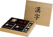KIOKU Kanji Flash Card Set JLPT N5-N1 Learn Over 2000 Kanji Characters with 4000 Vocabulary (KIRIBAKO(Paulownia Wood Box))