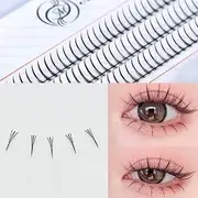 Nafinya - Doll Eye Cluster Lower False Eyelashes Black - 8mm