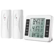 Refrigerator Thermometer, Wireless Indoor Outdoor Digital Freezer Thermometer...