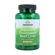 Swanson Desiccated Beef Liver 500 mg 100% Pure Defatted 120 capsules of 500mg