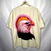 Travis Scott Cactus Jack Birds in the Trap Hip Hop Rap Tour Merch Tee in Tan XL