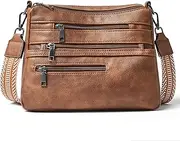 [Bluome] crossbody bags Purses for women Women's Travel Essential Handbags Cross Body Over Shoulder Hobo Faux Leather Ladies