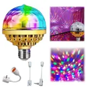 1x LED Disco Ball Light Party RGB Stage Bulb DJ Rotating Strobe Ball Lamps Hot