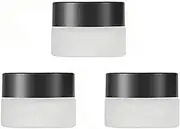 3 PCS 5g Glass Jars for Face Cream Lotion Making Cosmetics Lip Balm Pots Glass Makeup Sample Containers Empty Sample Jars