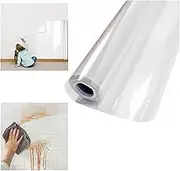 Electrostatic Absorption Wall Protective Film, Wall Electro Static Protective Film, Self-Adhesive Wall Protection Film, Kitchen Oil Proof Waterproof Sticker Clear Wall Protector (0.45 * 2m)