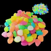 UP TO 300x Pebbles Stone Glow in the Dark Rock Fish Tank Stones Garden Road Dec