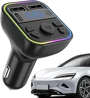 Car FM Transmitter, Wireless FM Radio Transmitter Car Music Connector, Car Music Adapter, Multifunctional Calling & Audio Receiver for Men, Women, Outdoor
