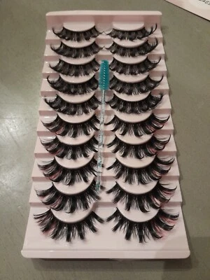 False Eyelashes Fluffy Wispy Lashes Natural Look Mink Lashes Light Volume 10 ...